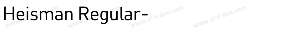 Heisman Regular字体转换